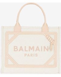 Balmain - Small B-Army Logo Embroidered Tote Bag - Lyst