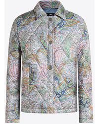 Etro - Paisley Print Quilted Jacket - Lyst