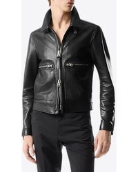 Tom Ford - Zip-Up Leather Jacket - Lyst