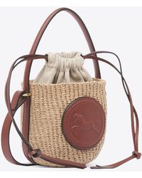 Chloé - Mini Horse Medal Woven Shoulder Bag - Lyst
