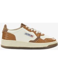 Autry - Medalist Croc-Embossed Leather Sneakers - Lyst