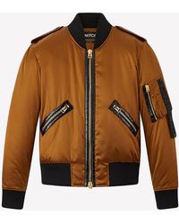 Tom Ford - Leather-Trimmed Bomber Jacket - Lyst