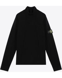 Stone Island - Logo-Patch Turtleneck Sweater - Lyst