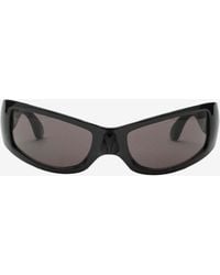 Balenciaga - Embossed Logo Rectangular Sunglasses - Lyst