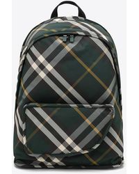 Burberry - Large Check Pattern Shield Backpack - Lyst