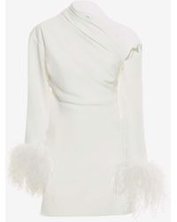 16Arlington - Adelaide Feather Embellished Mini Dress - Lyst