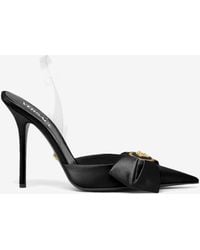 Versace - Alia 110 Slingback Satin Pumps - Lyst