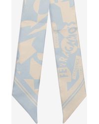 Ferragamo - Logo Print Silk Bandeau Scarf - Lyst