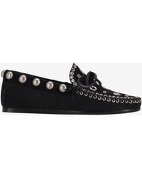 Isabel Marant - Fitza Studded Suede Loafers - Lyst