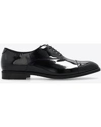 Emporio Armani - Patent Leather Oxford Shoes - Lyst