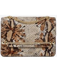 Strathberry - Mini East/West Snake Print Leather Crossbody Bag - Lyst