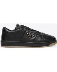 Prada - Downtown Low-Top Leather Sneakers - Lyst