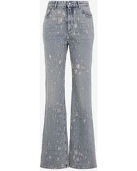 McQueen - Distressed Flared Jeans - Lyst