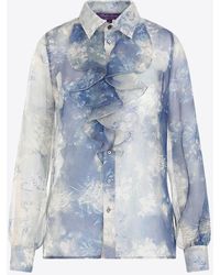 Ralph Lauren - Dylon Floral Print Silk Shirt - Lyst