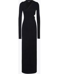 Versace - Cut-Out Hooded Maxi Dress - Lyst