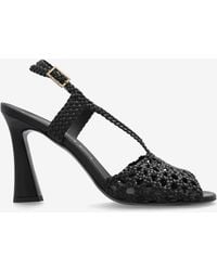 Etro - 90 Woven Leather Slingback Sandals - Lyst