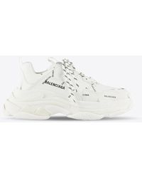 balenciaga triple s black and white