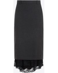 Balenciaga - Lingerie Tailored Maxi Skirt - Lyst