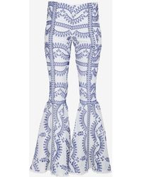 Charo Ruiz - Trouk Broderie Anglaise Flared Pants - Lyst