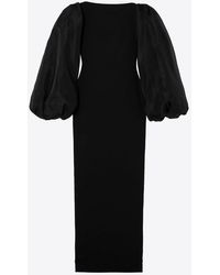 Solace London - Karla Crepe And Organza Maxi Dress - Lyst