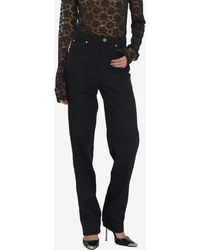 ROTATE BIRGER CHRISTENSEN - Twill High-Rise Crystal-Embellished Pants - Lyst