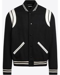 Saint Laurent - Wool Bomber Jacket - Lyst