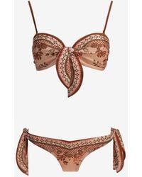 Zimmermann - Aster Printed Bikini - Lyst