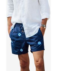 Les Canebiers - All-Over Mataki Embroidered Swim Shorts - Lyst