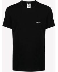 Versace - Logo Print Crewneck T-Shirt - Lyst