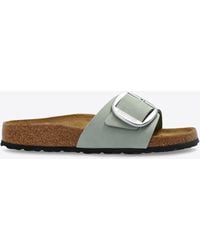 Birkenstock - Madrid Big Buckle Nubuck Leather Sandals - Lyst