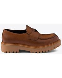 Prada - Leather Loafers - Lyst