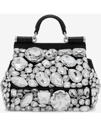 Dolce & Gabbana - Mini Sicily Crystal-Embellished Handbag - Lyst
