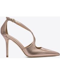 Lella Baldi - Venus 95 Metallic Leather Pumps - Lyst