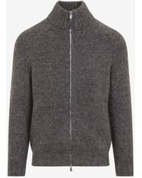 Brunello Cucinelli - Full-Zip Cashmere-Blend Cardigan - Lyst