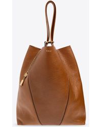 Chloé - Large Spin Leather Tote Bag - Lyst