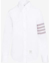 Thom Browne - 4-Bar Long-Sleeved Shirt - Lyst