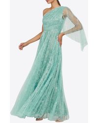 THEIA - Carol One-Shoulder Sequined Tulle Gown - Lyst
