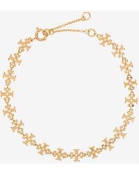 Tory Burch - Kira Double-T Brass Bracelet - Lyst