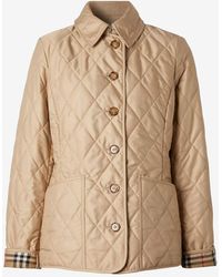 Burberry - Diamond-Quilted Jacket - Lyst