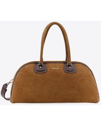 adidas - X Wales Bonner Logo-Stamp Suede Shoulder Bag - Lyst