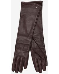 Max Mara - Afidee Ribbed Leather Gloves - Lyst