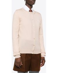 Miu Miu - Logo-Jacquard Cardigan - Lyst
