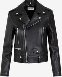 Saint Laurent - Biker Leather Jacket - Lyst