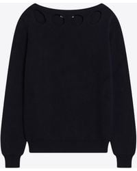 Prada - Cut-Out Knit Sweater - Lyst