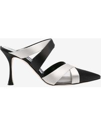 Manolo Blahnik - Oyounak 90 Satin Mules - Lyst