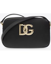 Dolce & Gabbana - Dg Logo Calf Leather Crossbody Bag - Lyst