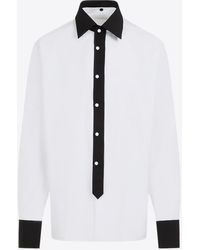Prada - Oversized Contrast-detail Shirt - Lyst