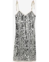 Prada - Sequined Mini Dress - Lyst