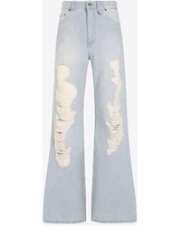 Egonlab - Distressed Flared Jeans - Lyst
