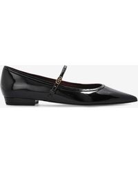 Tory Burch - Double T Buckle Mary Jane Pointed-Toe Flats - Lyst